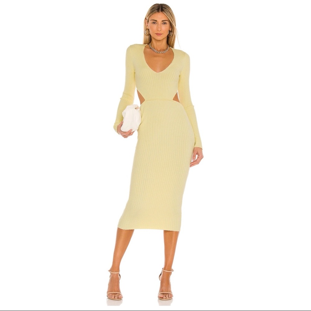 Camila Coelho Rosabella Midi Dress in Yellow - Size XS